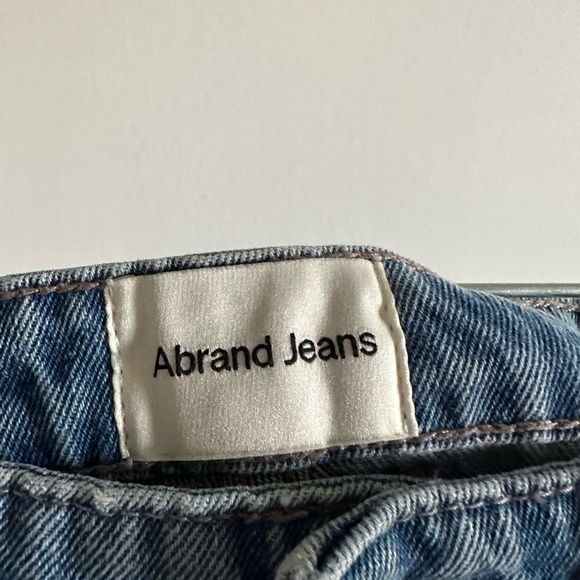 Abrand Jeans Distressed A High Relaxed Denim Shorts in Salty Blue Size 26 EUC - Picture 13 of 14